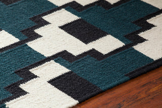Avon Contemporary Area Rug, Black and White, 5'x7'6"
