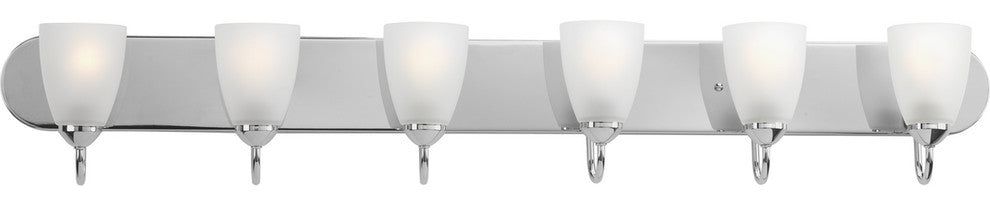 Progress Lighting 6-100W Medium Bath Bracket, Polished Chrome