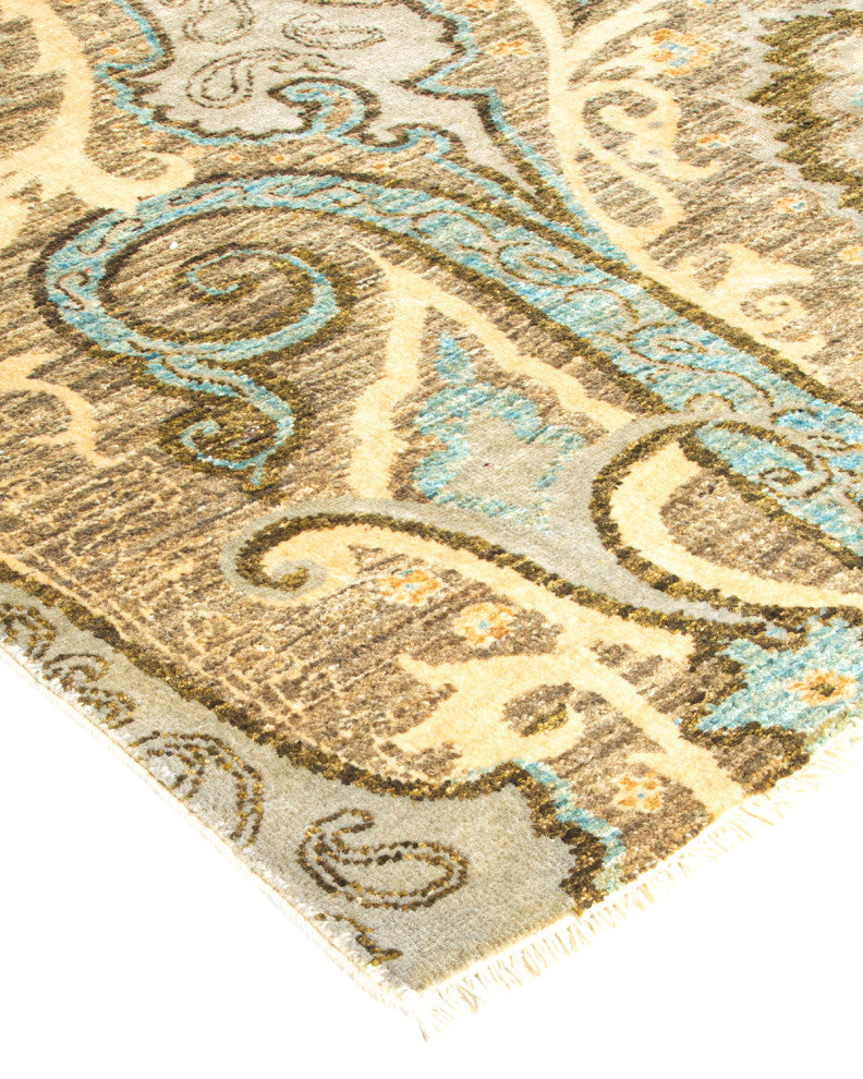 Bhoi One-of-a-Kind Hand-Knotted Area Rug Light Gray, 10'0"x14'2"
