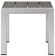 Lounge Chair Table Set, Sunbrella, Fabric, Aluminum, Silver Blue Navy, Outdoor