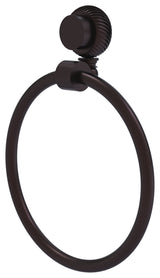 Venus Towel Ring With Twist Accent, Antique Bronze