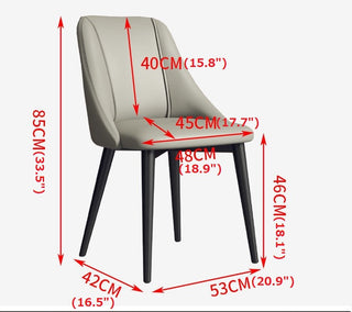 Nordic Iron Desk Stool Dining Chair, Charcoal+gold Legs