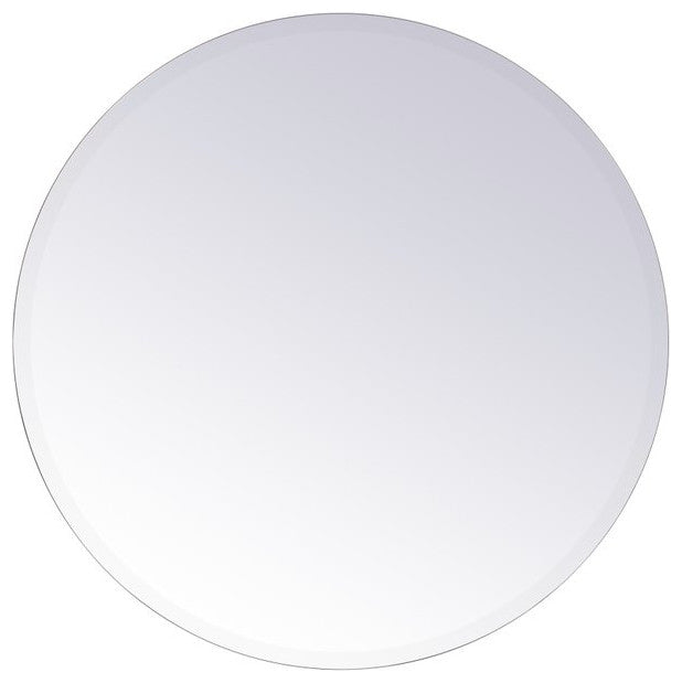 Gwen Round Mirror, 28", Clear