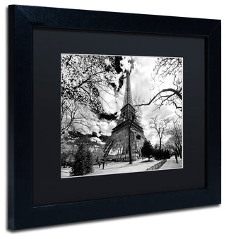Philippe Hugonnard 'Eiffel Tower', Black Frame, Black Mat, 14x11