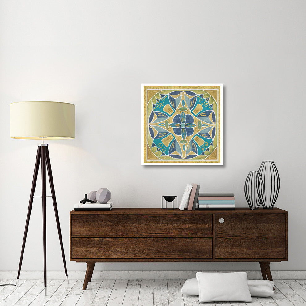 "Free Bird Mexican Tiles III" Digital Paper Print by Daphne Brissonnet, 32"x32"