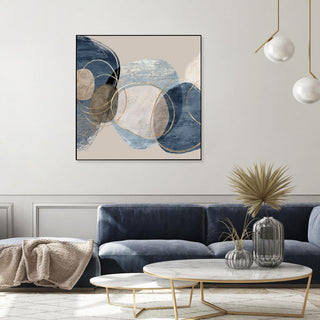 "Conglomerate I" Framed Canvas by Giant Art 30"x30"