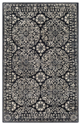 Surya Smithsonian SMI-2167 5'x8' Rug, Black/Khaki/Ivory