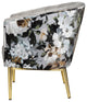 Acme Colla Accent Chair Gray Velvet and Gold