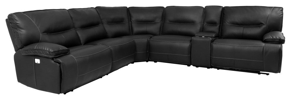 6 Piece Modular Power Reclining Sectional With Power Adjustable Headrests