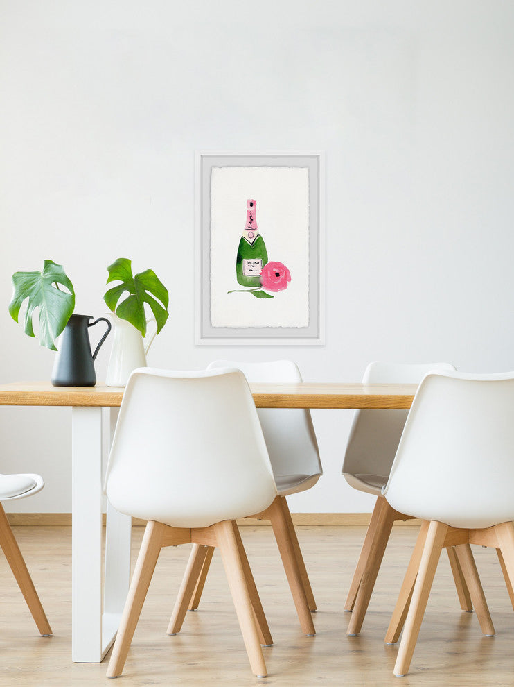 "Pink Wine" Framed Painting Print, 12"x18"