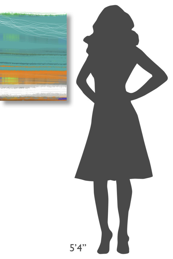"Abstract Orange Stripe2" Fine Art Print