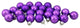 24-Piece Shiny and Matte Glass Ball Christmas Ornament Set, 1", Purple