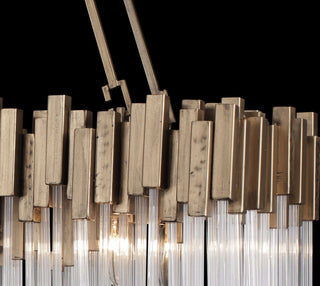 Varaluz 309N06 Matrix 6 Light 37"W Linear Chandelier - Havana Gold