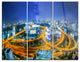 "Bangkok City" Photography Glossy Metal Wall Art, 3 Panels, 36"x28"