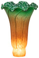 Meyda lighting 10192 4"W X 6"H Amber/Green Pond Lily Shade