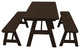 Pine Traditional Table With 2 Benches, Walnut Stain, 5 Foot, 2 Benches
