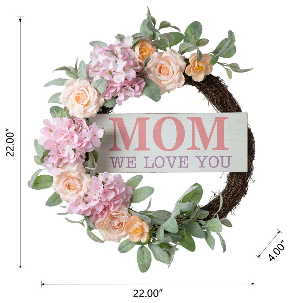 22" Mother's Day Floral Wreath