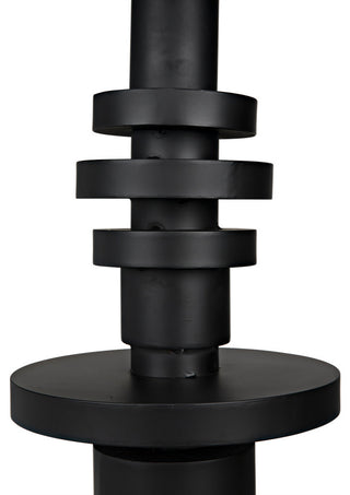 Wilton Floor Lamp with Shade, Black Metal