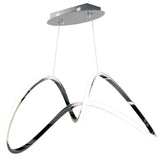 ET2 E20455 Perpetual 37"W LED Abstract Chandelier - Black Chrome