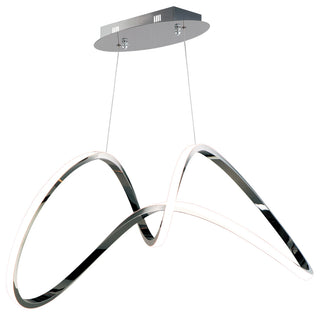 ET2 E20455 Perpetual 37"W LED Abstract Chandelier - Black Chrome