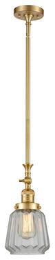 Chatham 1 Light Mini Pendant, Satin Gold, Clear