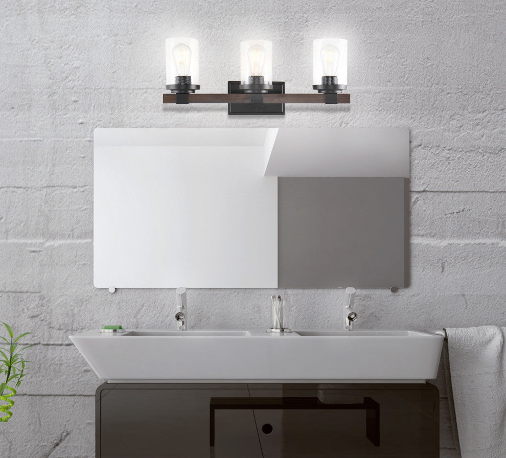 Bungalow Iron LED Vanity Light, Oil Rubbed Bronze, 3 Bulb