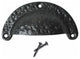 Renovators Supply Black Wrought Iron Cabinet Drawer Cup Bin Pull Cabinet Knobs