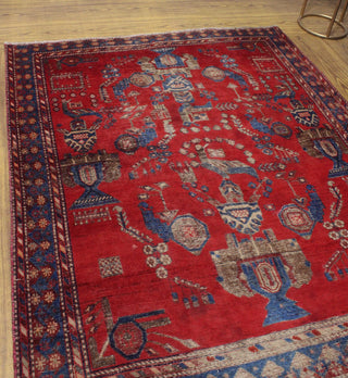 Semi Antique Xiomara Red Rug, 5'0x5'11