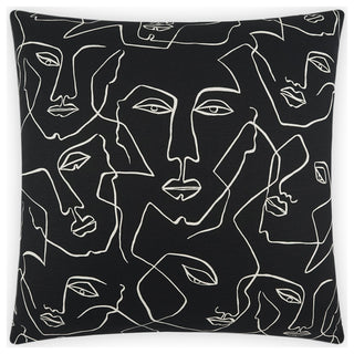 Face Up Pillow - Black