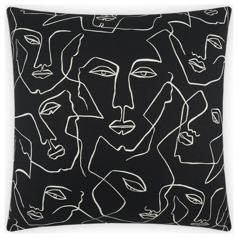Face Up Pillow - Black