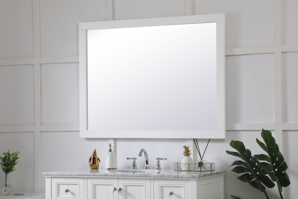 Anderson Rectangle Vanity Mirror, 48", White