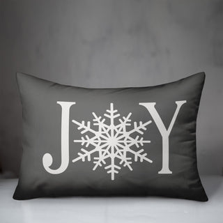 Joy Snowflake 14"x20" Throw Pillow