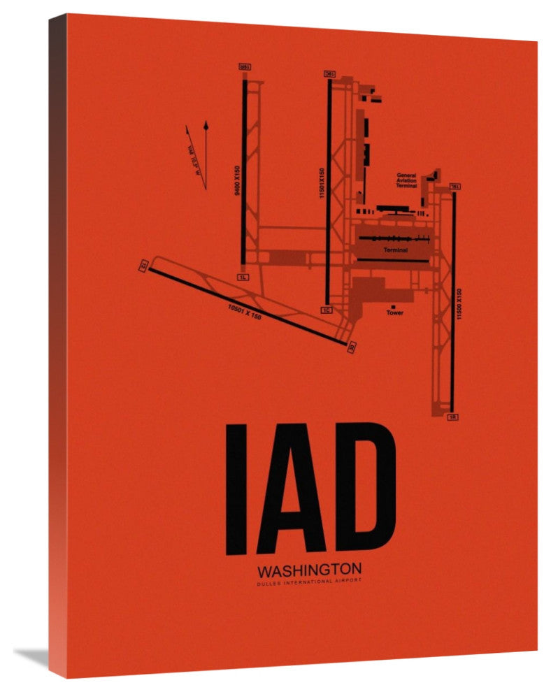"IAD Washington Airport Orange" Fine Art Print