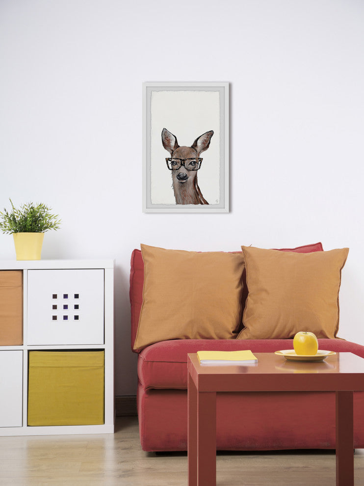 "Brown Hippie Deer" Framed Painting Print, 24"x36"