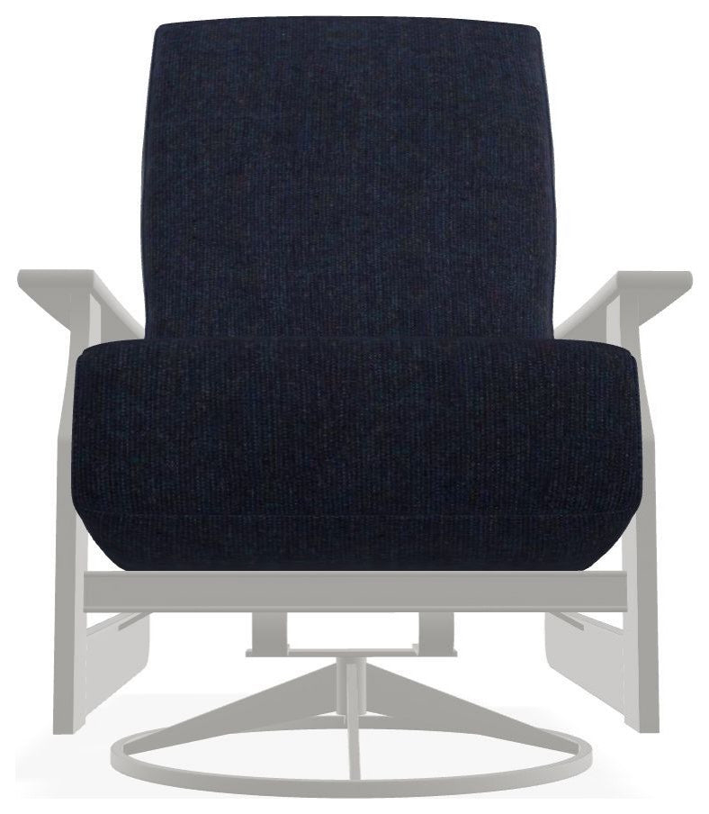 St. Catherine Deep Seat Outdoor Swivel Rocker, Indigo/Snow
