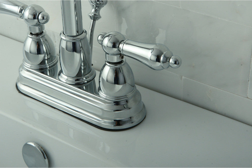 Kingston Brass 4" Centerset Bathroom Faucet, Polished Chrome