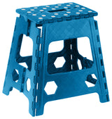 Folding Step Stool 15 Inch with Anti Slip Dots (Blue)