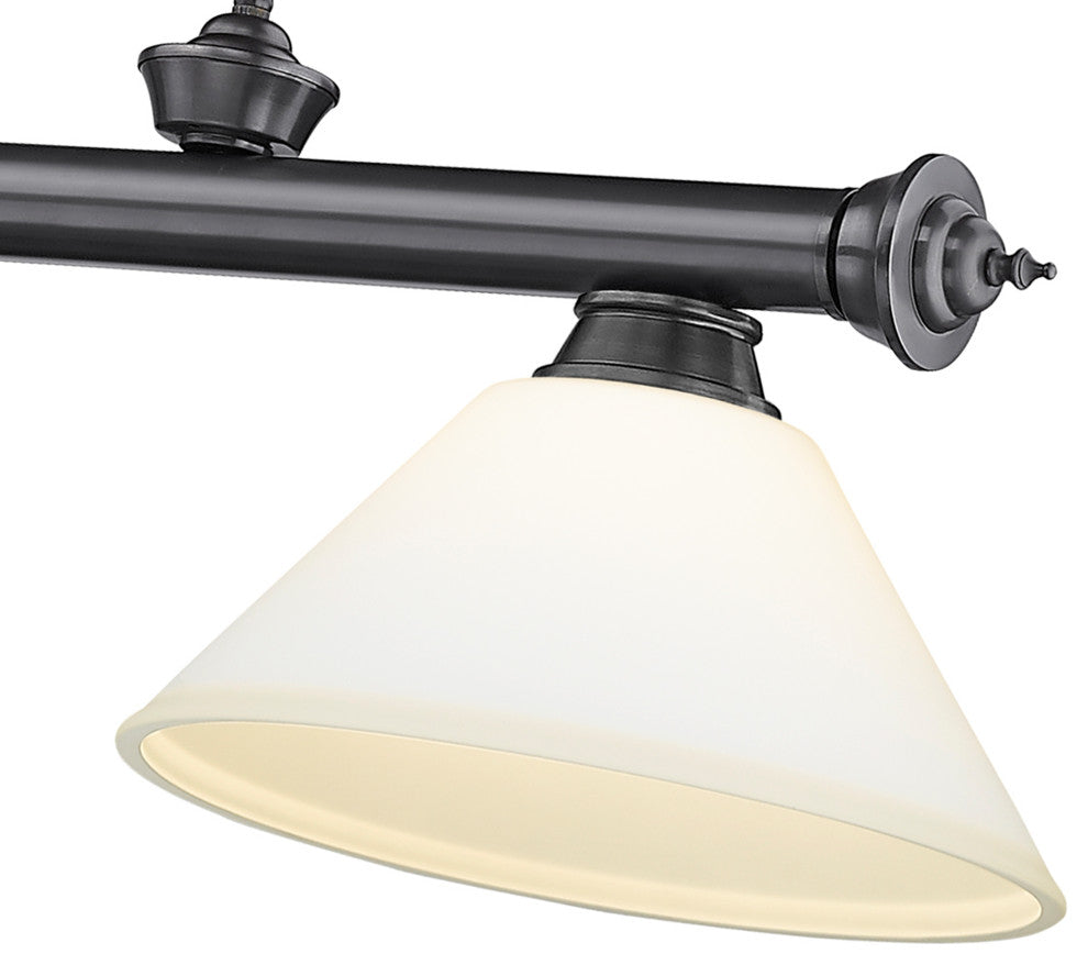 Zlite 2306-3BP-AMO14 3-Light Billiard, Matte Opal