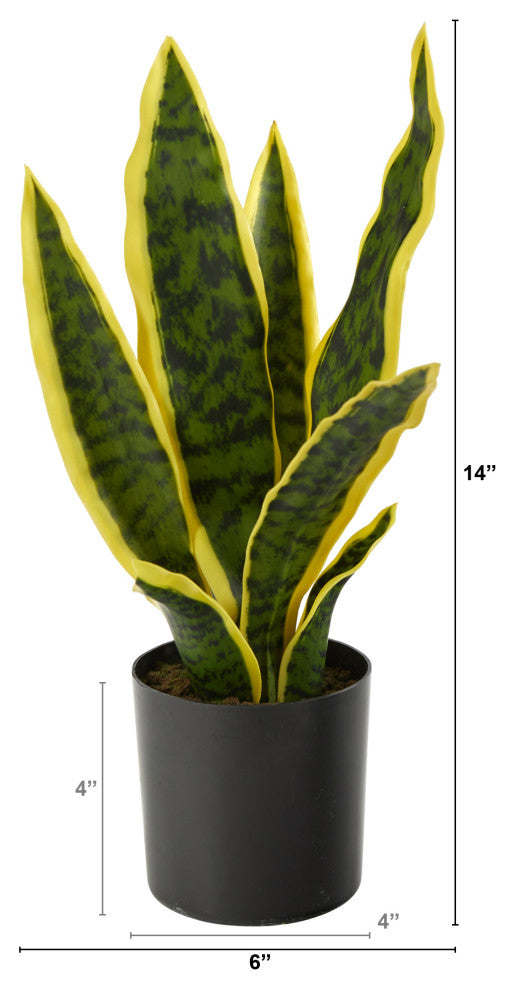 14" Sansevieria Artificial Plant