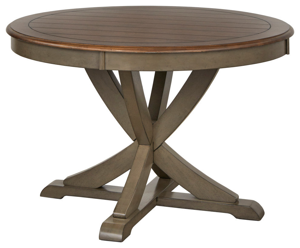 Vintner Round Dining Table, Gray