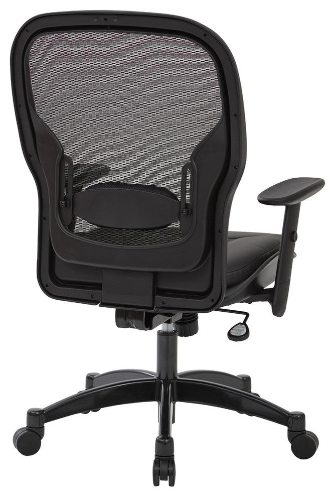 Professional Breathable Mesh Back Chair With Bonded Leather Seat