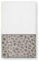 Linum Home Textiles Turkish Cotton Spots Embellished Hand Towel, White