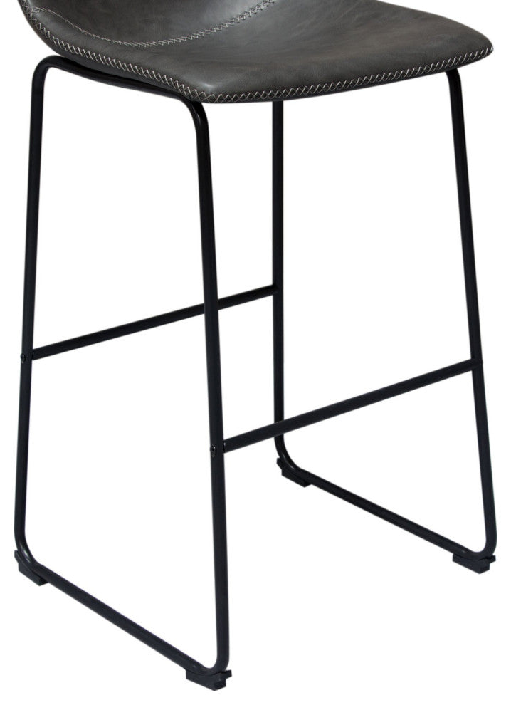 Theo 2 Bar Height Chairs, Weathered Gray