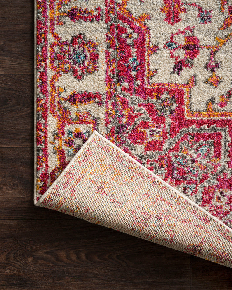 Ivory, Pink Nadia Area Rug by Loloi II, 10'0"x14'0"