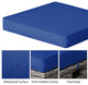 Costway 2PCS Patio Rattan Cushioned Ottoman Seat  Foot Rest Table Navy
