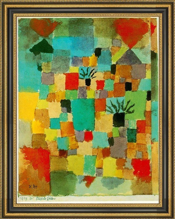 Paul Klee Southern Tunisian - 21" x 28" Framed Premium Canvas Print