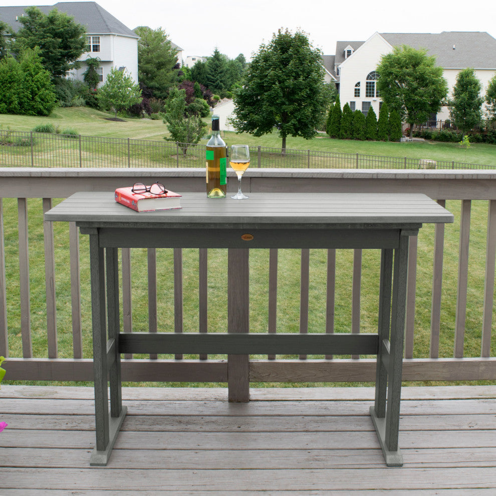Lehigh Counter Height Balcony Table, Coastal Teak