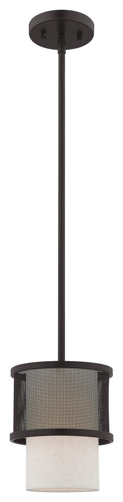Livex Lighting Bronze 1-Light Mini Pendant