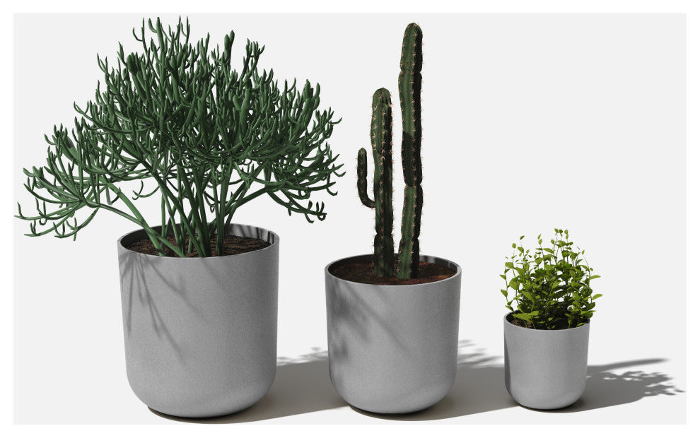 Veradek Mason Series Kona Planter Set of 3 Cluster, Gray