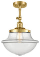 Oxford Semi-Flush Mount, Satin Gold, Clear